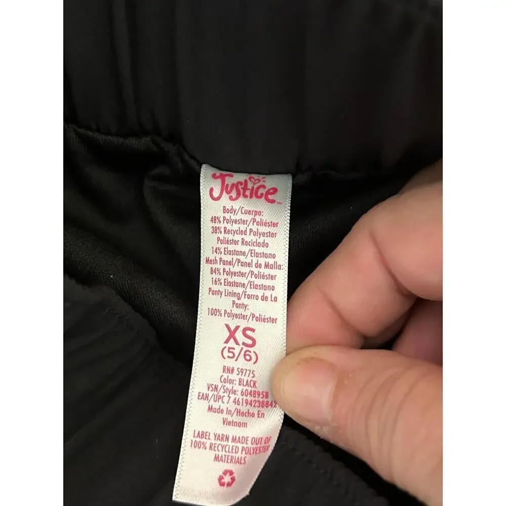 JUSTICE Girl’s J-Sport Active Mesh Shorts / Size: XS 5/6